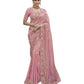 Dusty Pink- Handloom  - Designer Embroidered Saree with Blouse Piece - SULBRI4008 PY 0425