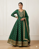UK 10 / 36" - Forest Green - Designer Ladies Sharara / Palazzo / Anarkali Trousers Suit - UK Stock - Sangeet / Henna / Weddings - VMK Aradhya 04AY26