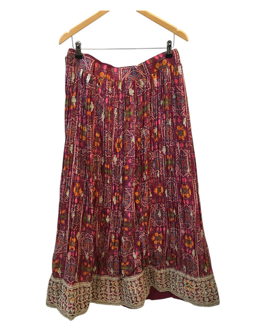 Size 12 / 38" Bust - Silky Wine - Ready Made Lehenga Set - UK Stock - 24h Dispatch - KTC250103 TY 0125
