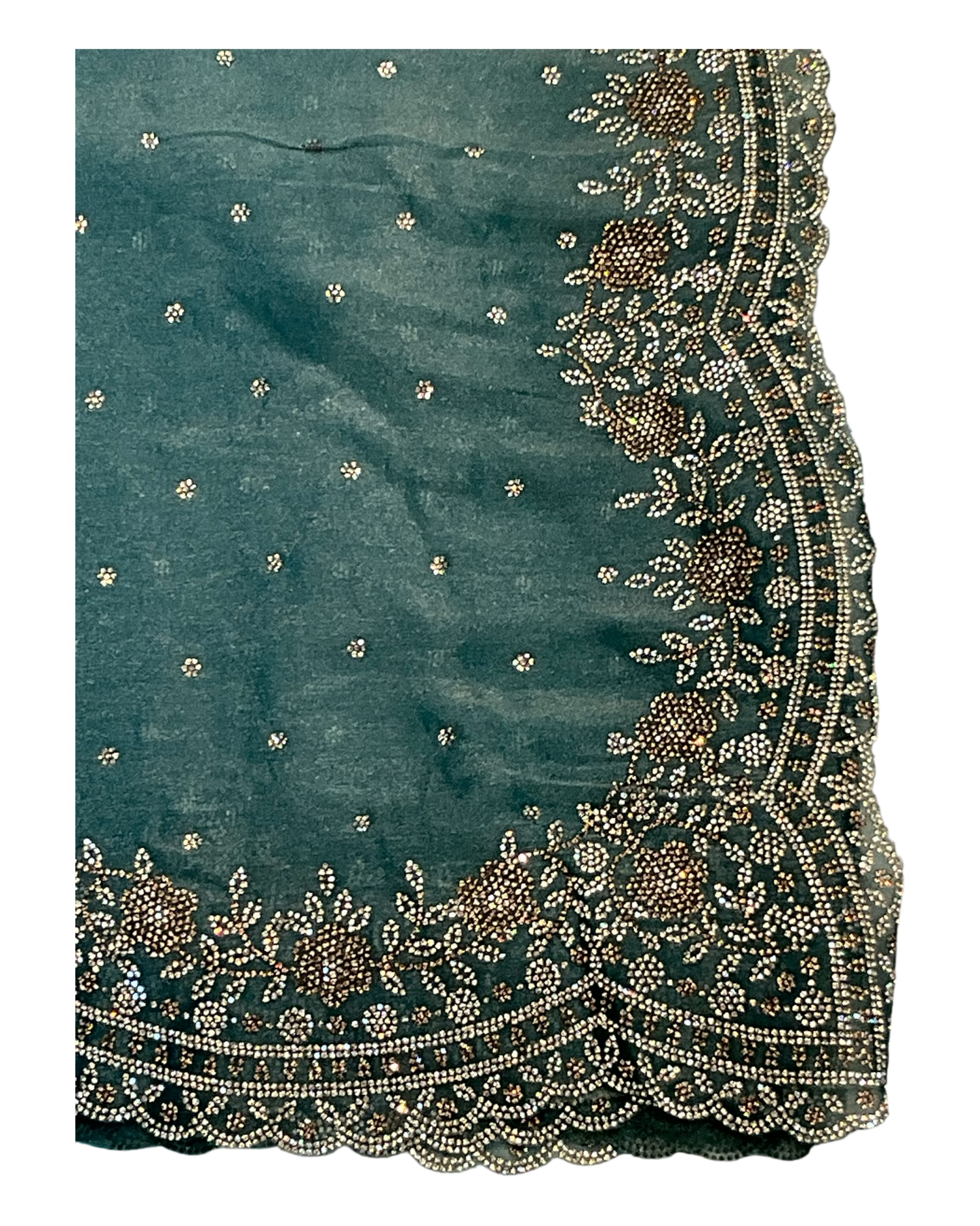 Turquoise Blue - Classic Saree with Thread Work Border and Blouse Piece - UK stock - 24hr Dispatch - RS2529 JR