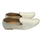 Very Comfortable Cream Brocade Loafer Style Mojri - Indian Mens shoes - Mojari , Khossay -  YD2602