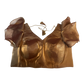 Size 36" / UK 10 - Copper Brown / Antique Gold - Butterfly Sleeves Saree blouse with cups - UK Stock - Quick Delivery - RNK - R975-KK