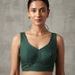 Size 40" / UK 14 - Bottle Green - Sleevless Saree blouse with cups - UK Stock - With Margin inside - VAM1301 - KY