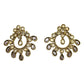 Lilac - Small Size Antique Gold Finish Necklace Set with Earrings - Bollywood - AE2519 08C25