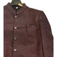 Dark Maroon / Wine - Classic Banarasi Handloom Brocade Sherwani with Gold Buttons -  BS788 08JC25