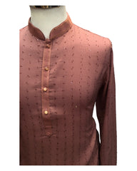 Dusty Pink - Fantastic Mens Indian Kurta set - Weddings / Walimas , Sangeet, Eid, Mehndi / Henna - NAD2405 08KA24
