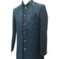 Rich Double Layered Teal Blue Sherwani -  YD2322 RP 0923