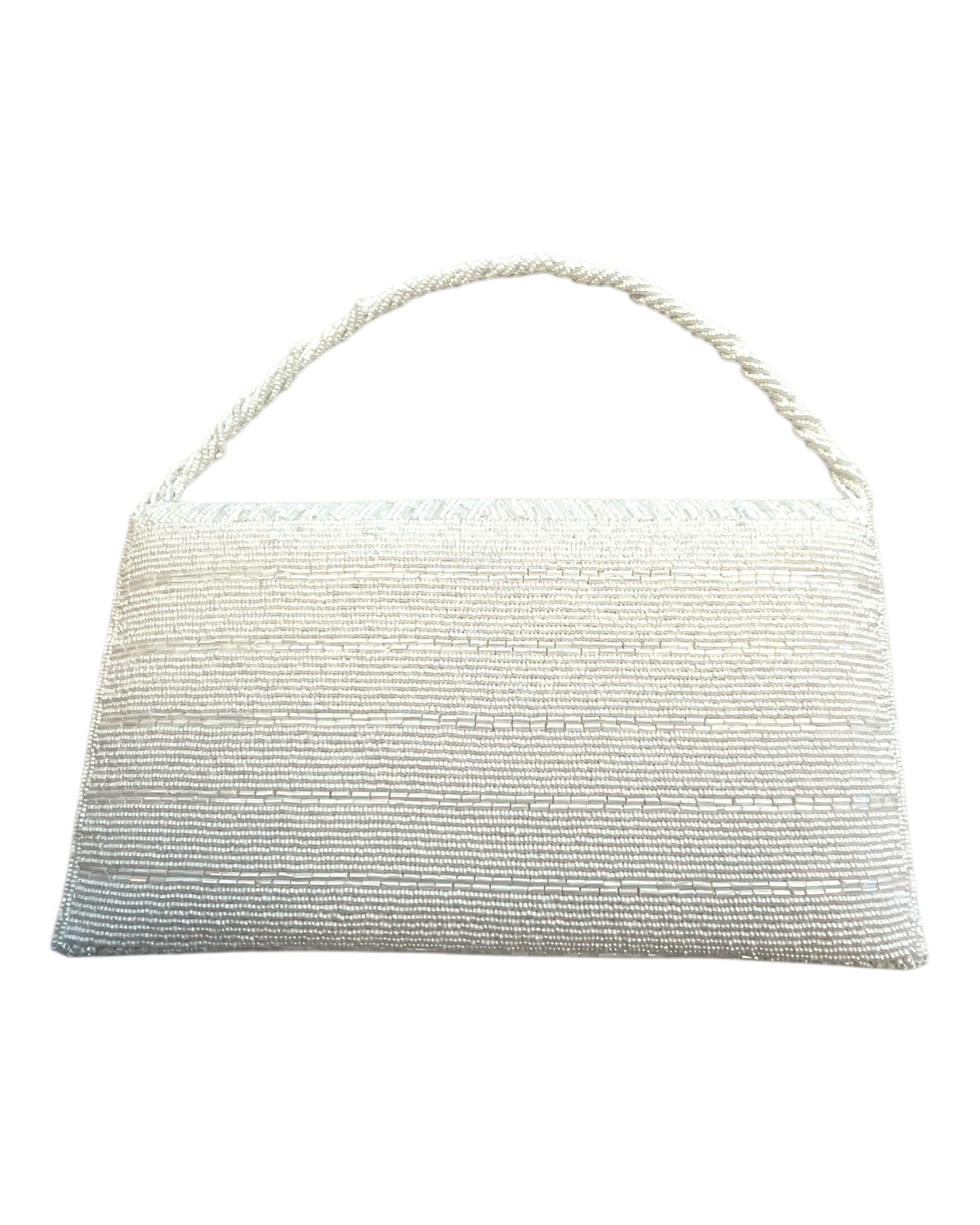 White - Rich Hand Embroidered Clutch Bag / Handbag -Bollywood / Weddings - JF27 11KJ25