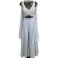 Silver Grey - Designer Ladies Short Top Palazzo Trousers Suit - Size 14 (40") - VMK BADAL PY