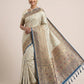 Sky Blue - Rich Brocade Traditional Handloom Saree with Blouse Piece - UK stock - 24hr Dispatch - SP2627 TV