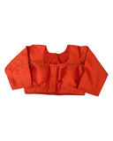 Rust / Dark Orange - Silky Saree blouse with cups,  Long Sleeves, High Back - 38" - UK Stock - Quick Delivery - RNK - R231F-A