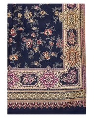Navy Blue - Soft Art Wool Handloom Woven Shawl - (P350) 11KY24 NTC2414