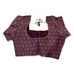 36" & 40" - Wine - Banarasi Tissue Saree / Lehenga Blouse - Margin inside for adjustments - X1228 01KK25