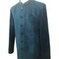 Teal Blue with Self Sequins Fully Embroidered  Soft Sherwani Set - UK Stock - 24h Dispatch - Spark18 JY 0324