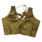Antique Gold - Crushed Tissue Saree / Lehenga Blouse - With Cups - Margin to loosen - UK Stock - AF2341 C 1224