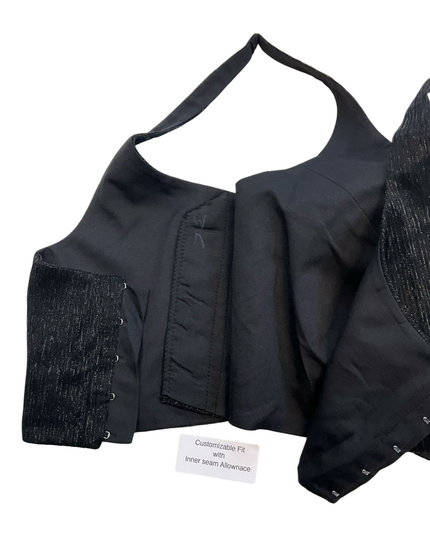 36" / UK 10 - Black - Rich Designer Saree blouse with cups,  Sleeveless - UK Stock - Quick Delivery - RNK - R931-H