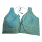 40" / UK 14 - Light Blue - Silky Designer Saree blouse with cups,  Sleeveless - UK Stock - Quick Delivery - RNK - R717 KV