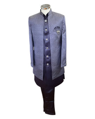 Dark Mauve - PREMIUM Mens Knee Length  Jacket with Long Waistcoat - Sherwani / Indo Western - Fantastic Fit - KCS6633 05RY25