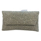 Silver / Grey - Rich Hand Embroidered Clutch Bag / Handbag - AKB235 05Kp25
