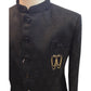 Black - PREMIUM Slim Fit Mens Self Brocade BandhGala / Prince / Chinese Collar Jacket - Fantastic Fit - CS2501 01TA25