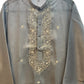 Light Grey - Cotton Silk Mens Indian Kurta set - Weddings / Walimas , Sangeet, Eid, Mehndi / Henna - KCS1018 06KH26