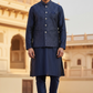 Navy Blue - Sequins All Over Embroidered - Mens Indian Waistcoat - UK Stock - 24 hr Dispatch - KCS4785 03KR26