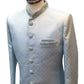 Sky / Light Blue - Rich Banarasi Brocade Sherwani with Zardosi Hand Embroidery -  BS978 01KYV25