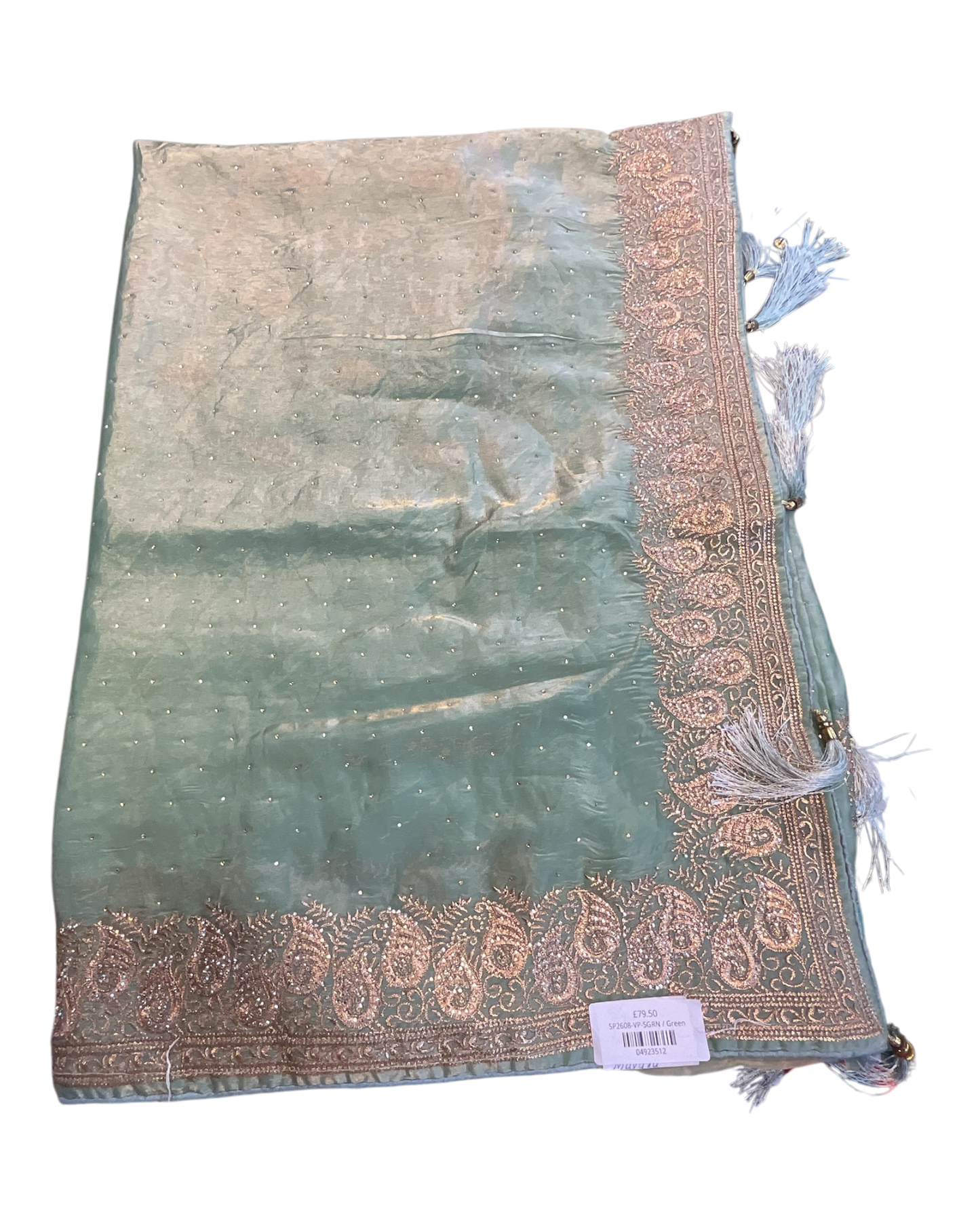 Sea Green - Fancy Party Saree with Blouse Piece - UK stock - 24hr Dispatch - SP2608 VP