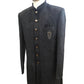 Stunning Double Layered Mens Black Sherwani in Suede - SHU2402 PY 0124