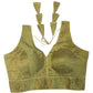 Bright Gold - Crushed Tissue Saree / Lehenga Blouse - With Cups - Margin to loosen - UK Stock - AF2341 C 1224