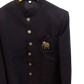 Size 38" Chest - Black - PREMIUM Slim Fit Mens Jute BandhGala / Prince / Chinese Collar Jacket - Fantastic Fit - CS2603 TH