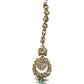 Pink / Mint Green - Antique Gold Finish Medium Size Tika Head Piece - Indian Ladies Fashion Jewellery - AE2435 11Vp24