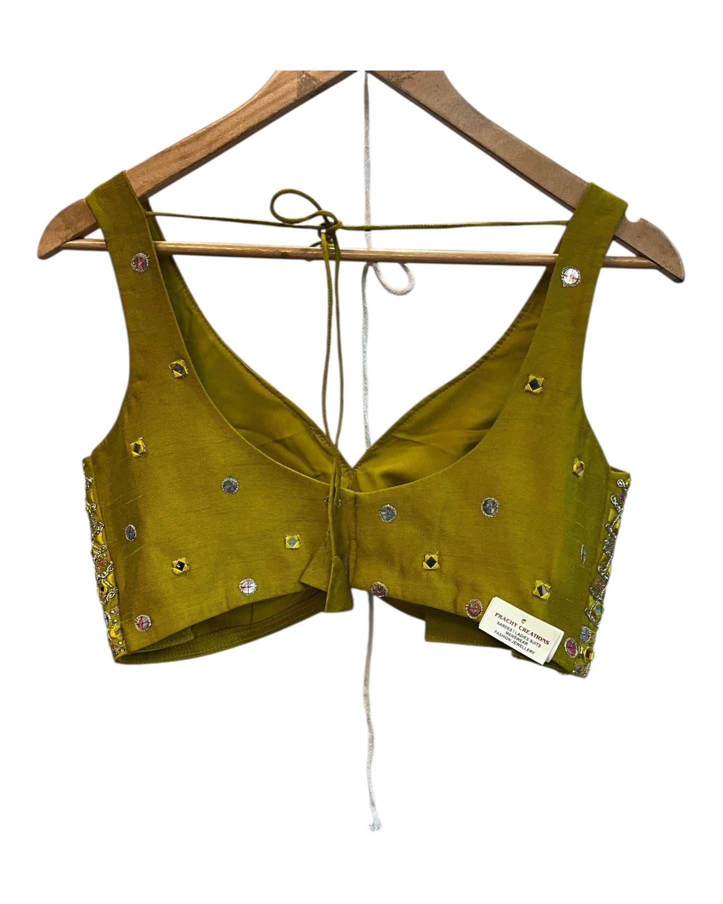 Olive Green - Designer Ladies Short Top Palazzo Trousers Suit - Size 12 (38") - VMK Hazel PR