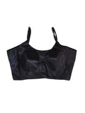 Black - Spaghetti Strap Gaji Silk Saree blouse - 38" Bust - UK 12 - Back Fasten - AF2402 A 0324