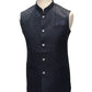 Navy Blue - Rich Suiting Material Mens Indian Waistcoat - Amazing Fit - Great Quality - YD2420 KC 0824