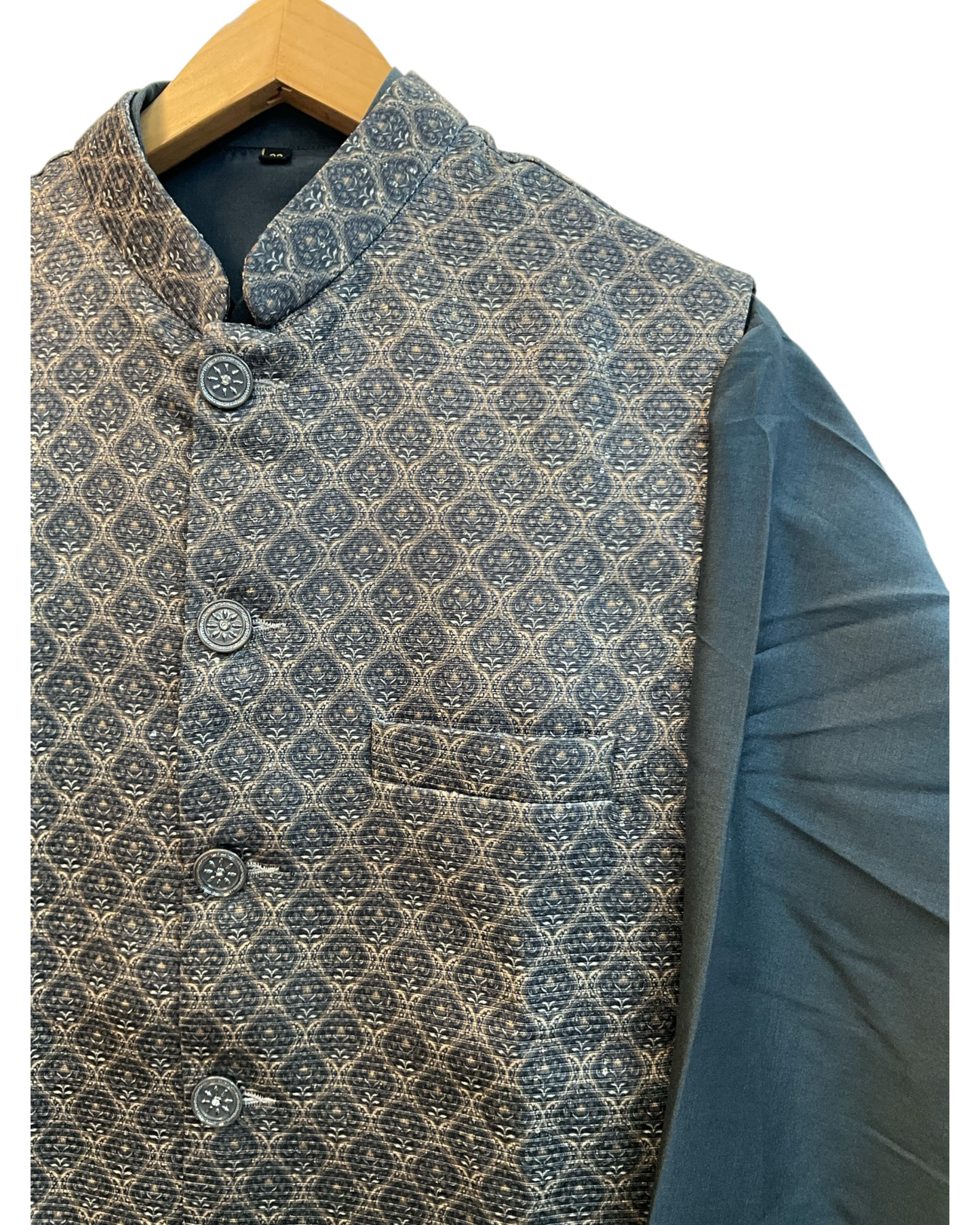 Dark Grey - Mens Indian Waistcoat & Kurta Set - UK Stock - 24 hr Dispatch - KCS4010 03VJ26