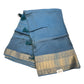 Blue - Handloom -  Banarasi Crepe Saree with Blouse Piece - JOHJAN47006 10VY25