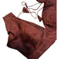 36" UK10 & 40" UK14 -Dark Maroon / Wine - Deep Neck & Back - Saree / Lehenga Blouse -UK Stock - Quick Dispatch - B246 09KP25