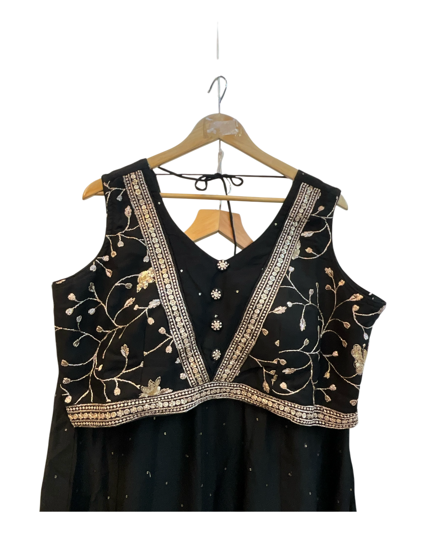 Sale! Black - Ready Made Lehenga Set - Size 16 - 42" (Loosen up to 14) ) UK Stock - 24h Dispatch - KTC241210  TJ 1224