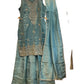 UK 12 / 38" - Light Blue - Ladies Sharara / Palazzo Trousers Suit - UK Stock - Sangeet / Henna / Weddings - DIL2740 TT