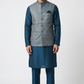 Teal Blue - Mens Indian Waistcoat & Kurta Set - UK Stock - 24 hr Dispatch - KCS4010 03VJ26