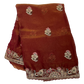 Rust / Orange - Fancy Party Saree with Blouse Piece - UK stock - 24hr Dispatch - LTF906 07VV26