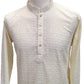 Cream - Lucknowi Sequins Mens Indian Kurta set - Weddings / Walimas , Sangeet, Eid, Mehndi / Henna - YD2401 KT 0324