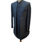 Dark Grey - PREMIUM Mens Knee Length  Jacket with Long Waistcoat - Fantastic Fit - KCS6112 02PK25