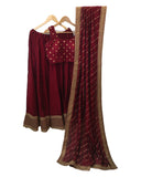 Maroon - Silky Lehenga Set - Weddings ,Bridesmaids, Sangeet,  Henna, Haldi - 24h Dispatch - AF2414 TT 0624
