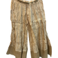 Light Gold / Beige - Designer Ladies Short Top Palazzo Trousers Suit - Size 10/12 (36"/38") - VMK PIHU AY
