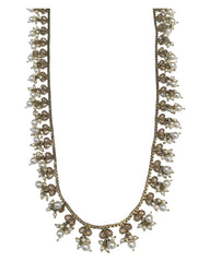 Antique Gold & Pearls - Antique Gold Finish Long Necklace set - Bollywood - Weddings - NIR853 11KP24