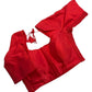 Dark Red - HYBRID Silky Saree blouse - With Elastic on both side for Great fit - Size 36",38", 40" S M L  - VAM1216 Ap