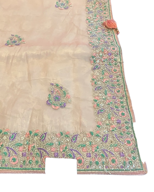 Baby Pink - Fancy Party Saree with Blouse Piece - UK stock - 24hr Dispatch - SP2602 VH