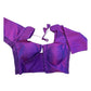 Brinjal / Purple - HYBRID Silky Saree blouse - With Elastic on both side for Great fit - Size 36",38", 40" S M L  - VAM1216 Ap